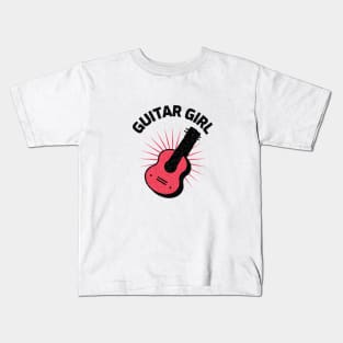 "GUITAR GIRL"| Rock culture (rock'n'roll) collection Kids T-Shirt